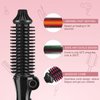 Zerone Curling Iron Brush, Ceramic Tourmaline Foldable Anion Hair Brush, Curling Iron 200C, Styling Tools Foldable Hair Brush (EU, US Plug 110-240V), 18 x 9.5 x 8cm, 351g