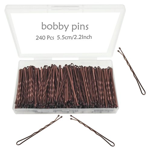 Bobby Pins Brown, 240 Count 2.2 Inch Hair Pins With Cute Box, Premium Bobby Pin For Kids, Girls A...
