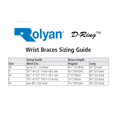 Rolyan D-Ring Right Wrist Brace, Size Medium Fits Wrists 6.75"-7.5", 7" Regular Length Support, Beige Brace with Straps and D-Ring Connectors to Secure and Stabilize Hands and Wrists