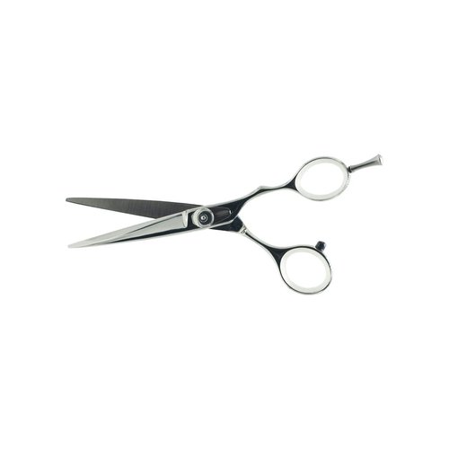 Cricket Logo Gold Series Pro 5.25” Hair Cutting Shear Professional Stylist Barber Haircutting Scissors, Stainless Steel, Convex Edge, Includes Hair Dryer Gift