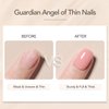 GAOY 6 Colors Rubber Base Gel Set, Jelly Builder Base Nail Gel Nude Sheer White Pink, 2-in-1 Soak Off Base Gel Nail Strengthener, Blush Jelly