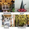 FOIMAS 12pcs Halloween Costume Witch Hat,Black Witch Hat with Hanging Rope for Halloween Costume Party Favor Home Decoration Supply
