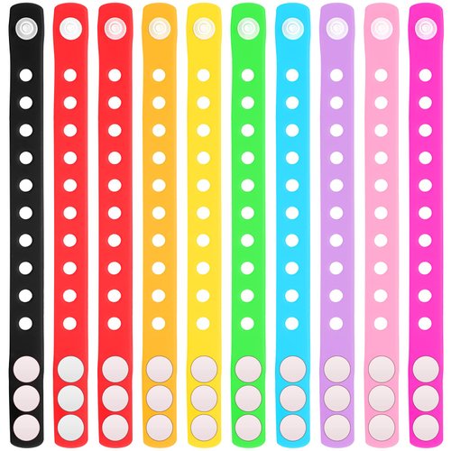 Henoyso 150 Pcs Silicone Shoe Charm Bracelet Bulk Adjustable Silicone Wristbands 8.3 Inch Cute Colored Rubber Bracelets for Kids Girls Boys Adult DIY Birthday Party Favors, 10 Colors
