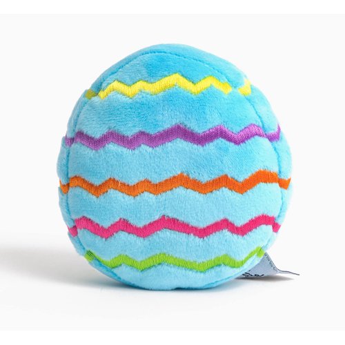 Midlee Plush Easter Egg Dog Toy- Blue (Small)