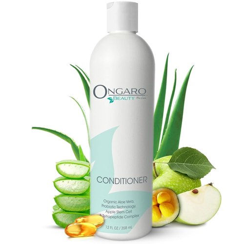 Ongaro Beauty Organic Hair Conditioner for Men & Women - Moisturizing Hydrating Conditioner with Aloe Vera, Vitamin E & Apple Stem Cells, Restores Damaged Hair & Promotes Healthy Hair Growth - 12fl oz