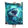 Funny Shark Blanket Fantasy Shark Throw Blanket Shark Gifts and Decor Shark Blanket for Girls Women Men Boys Soft Warm Cozy Fleece Blanket for Couch Sofa ​Bed 50"x40"