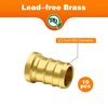 10pcs/25pcs PEX Barb Plug End Cap, 1/2" PEX Caps/ 3/4" PEX Caps, PEX Barb Plug End Cap, Brass PEX Barb Plug End Cap Pipe Fitting (1/2", 10pcs)