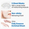 EUNYUL [PACK OF 10] One Shot Ampoule Sheet Mask Pack [5types x 2pcs] Vitamin, Collagen, Cica, Aloe, Hyaluronic Acid face mask beauty