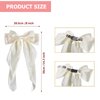 4 PCS Hair Bows Cute Hair Clips for Women Hair Ribbon Tassel with Long Tail Hair Bows Hair Accessories Silky Satin Barrettes Ponytail Holder Bow for Holidays Birthday Wedding