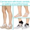 Vive Foot Arch Support Brace (Pair) - Wrap Corrector for Flat Foot, Plantar Fasciitis, Pain Relief, Fallen Arches - Compression Sleeve Strap for Feet - Gel Bands Inserts for Women & Men (Beige)