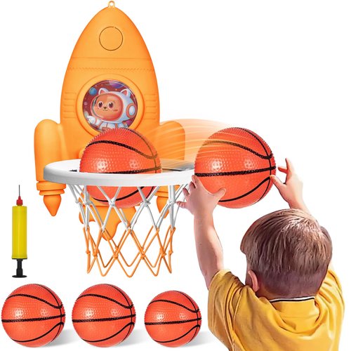 Mini Basketball Hoop with 3 Balls and Pump for Kids Boys Girls Age 2 3 4 5 6,Toddlers Basketball Hoop for Indoor or Outdoor Play,Adjustable Height,Toys Gift for Childs