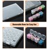 Mr. Pen-Bead Storage Containers, 28 Grids, 2 Pack, Grey, 160pcs Label Stickers, Bead Organizer, Craft Organizers and Storage, Bead Containers for Organizing, Bead Organizers and Storage, Bead Box