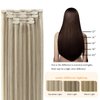 FUBILI Clip in Hair Extensions Real Human Hair Light Blonde Highlighted Golden Blonde for women Human Hair Clip in Extensions 12 Inch 80g 5pcs Straight Remy clip on Hair Extensions