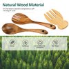 Salad Servers Salad Hands Set, Wood Salad Tongs, 10.2in Salad Spoon Fork and 7.1in Salad Hands Set, Salad Server Set for Mixing, Tossing and Cooking (Salad Server Salad Hand Set)