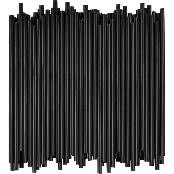 EHH Disposable Drinking Straws 7.4 Inches Long - Standard Size (black, 250)