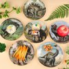 Naozinebi 72PCS Dinosaur Birthday Plates Dinosaur Party Supplies Dino World Tableware Tropical Jungle Plates Disposable Paper Plate Dessert Plates for Boys Girls Kids Baby Shower Favors 6.7 * 6.7inch