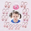 20 Pcs Baby Girls Hair Ties With Ball Bubble Glitter Cute kids hair ties, Soft No-metal Hair Elastics Stretchy Ponytail Holder Hair Accessories for Toddlers Kids Teens