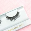 Elegant Lashes D413 Decorated Eyelash (Natural False Eyelashes with White Diamond-Shape Confetti) Halloween Dance Rave Costume