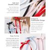 6 PCS Flower Hair Bow Clips, Satin Silk Hair Ribbon Bows with Extra Long Tails for Women, Rose Bowknot Hair Barrettes Accessories for Teen Girls