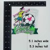 Girls Football Happy Birthday Cake Topper, Soccer Theme Birthday Party Decoration for Girls, Football World Cup Party Favor for Female Players Fans