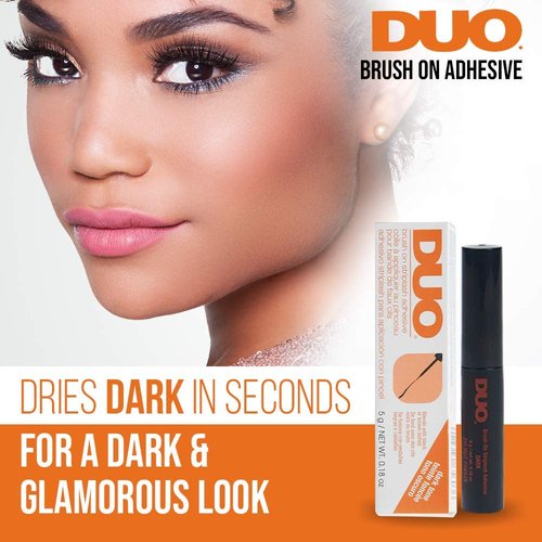 DUO Brush-on Strip Lash Adhesive, Dark, 0.18oz, 1-Pack