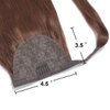 18" Straight Wrap Around Ponytail Human Hair Extensions for Women 100gram Chocolate Brown #4