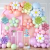 10 Pcs Daisy Balloons,Flower Theme Party Supplies Flower Aluminum Foil Balloons Birthday Wedding Baby Shower etc Party Decoration
