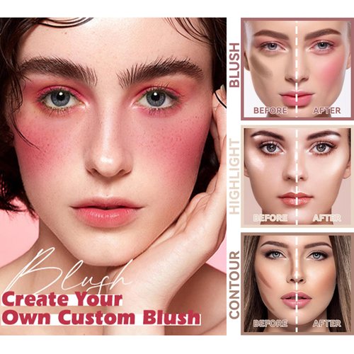 3 Pcs Cream Blush Contour Highlighter Stick,Highlighting & Contouring Stick,Bronzer Contour Stick for Sculpt the Cheeks,Lightweight Dewy Blush Stick,Waterproof and Long-Lasting (02,05,06)