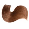 12" Remy Clip in Hair Extensions Human Hair Light Brown for Women Beauty - Short Silky Straight 8pcs 20clips Real Hair Extensions Clip In Human Hair (12 inch 100g #6 Light Brown)