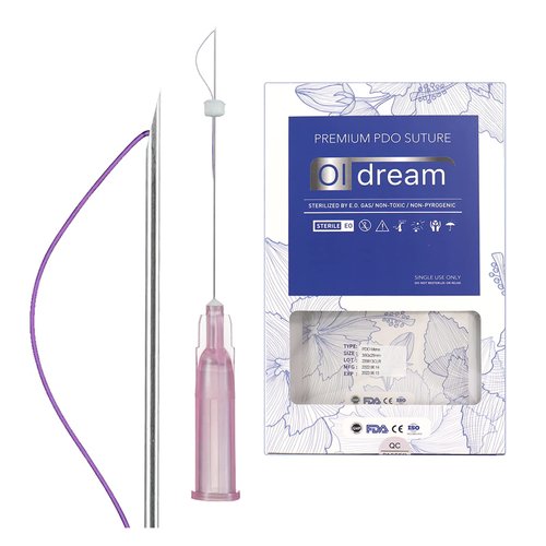 Oldream Pdo Mono Threads,Pdo Threads for Face Lift,Mono Smooth Threads,20Pcs (30G38MM)