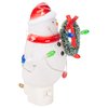 Snowman with Wreath Night Light 6.5 Inch, Plastic