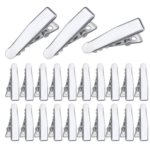 100pcs Alligator Duckbill Hair Clips Metal Single Prong Hair Clip Hairpins Teeth Bows Professiona...