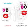 Kiss Tattoos Temporary Lip Tattoo Stickers Valentines Day Decor Sexy Fake Tattoos Gifts Party Supplies