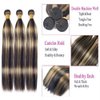 24 26 28 Inch P1B27 Bundles Human Hair Highlight Straight Bundles Ombre Blonde Bundles Two Tone Black Mixed Blonde Straight Bundles Double Weft Brazilian Virgin Remy Hair Extensions