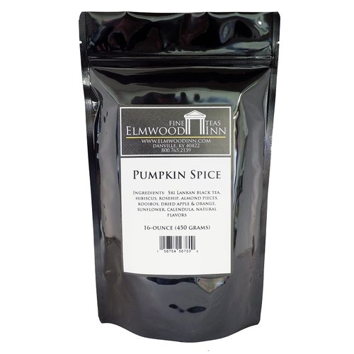 Elmwood Inn Fine Teas, Pumpkin Spice Black Tea, 16-Ounce Pouch