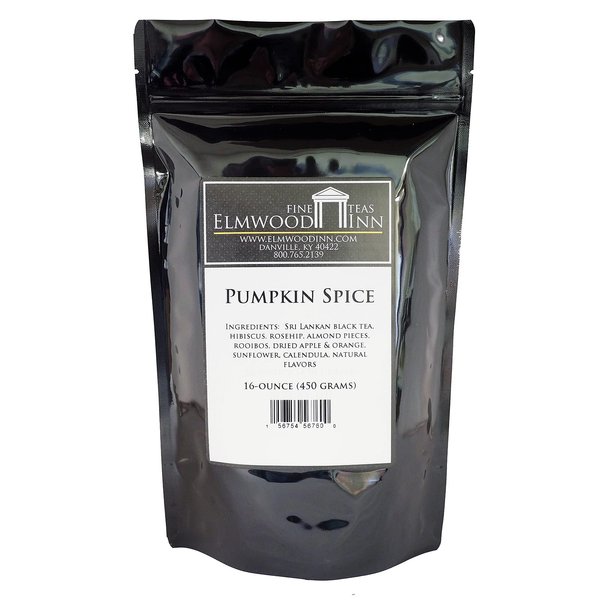 Elmwood Inn Fine Teas, Pumpkin Spice Black Tea, 16-Ounce Pouch