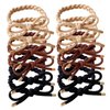 KOVOLITU 12 PCS Braided Hair Ties Bow Tie Hair Bracelets for Women Girls Elastic Hair Ties No Damage Ponytail Holders