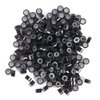 4MM Silicone Lined Hair Extension Link Rings Bead Grinding Tools, Copper Micro Link Tubes Rings Bead Lined(2000 pcs-black)