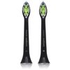 Philips Sonicare Genuine DiamondClean Replacement Brush Heads, Black, 2 Pack, HX6062/94