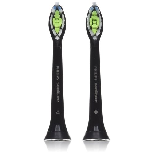Philips Sonicare Genuine DiamondClean Replacement Brush Heads, Black, 2 Pack, HX6062/94