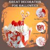 YuBoBo Halloween Cupcake Toppers Wrappers, Horror Cake Halloween Decoration Bloodstain Cake Knife Scissors Food Decor Party Supplies (12 sets (24pcs))