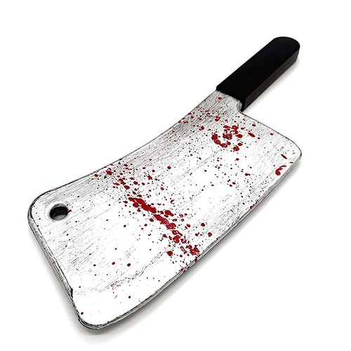 Cooplay Blood Butcher Plastic Knife Cosplay Realistic Horror Plastic Props Toy Prank Friend Funny for Halloween Fools Day Party (Butcher Knife)