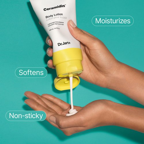 Dr.Jart+ Ceramidin Body Lotion Moisturizer for Dry Skin with Ceramides | Korean Skin Care, 6.76 fl oz