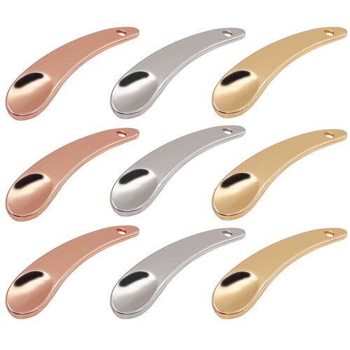 9 Pack Metal Makeup Cosmetic Spoon Skincare Spatula, Beauty Scoop,Reusable Crescent Shape Spoon, ...