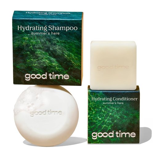 Good Time Hydrating Hair Duo - Shampoo & Conditioner for Soft, Manageable Hair - Safe for Color-Treated Hair - Bergamot + Juniper Berry - Made in USA