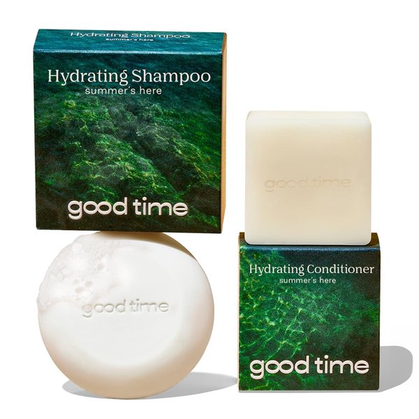 Good Time Hydrating Hair Duo - Shampoo & Conditioner for Soft, Manageable Hair - Safe for Color-Treated Hair - Bergamot + Juniper Berry - Made in USA