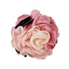 Fodattm 2PCS Women Flower Hair Clips Hair Claw Elegant Beauty Ribbon Jaw Clip Headwear Hair Jewelry (Pink/Purple)