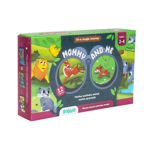 LoveDabble Mommy and Me On A Jungle Journey: Enjoy Two Enchanting Puzzles, Frame The Friendly Fairy Cardboard Learning Puzzles for Schools Birthday Gifts for Kids