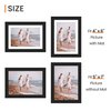 upsimples 5x7 Picture Frame Set of 3, Made of High Definition Glass for 4x6 with Mat or 5x7 Without Mat, Wall and Tabletop Display Photo Frames, Black