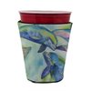 Caroline's Treasures 8548RSC Dolphin Red Cup Hugger Cup Cooler Sleeve Hugger Machine Washable Drink Sleeve Hugger Collapsible Insulator Beverage Insulated Holder